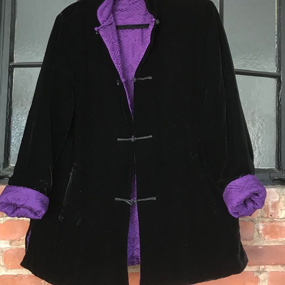 Black Velvet Reversible Jacket - Picture 2 of 6
